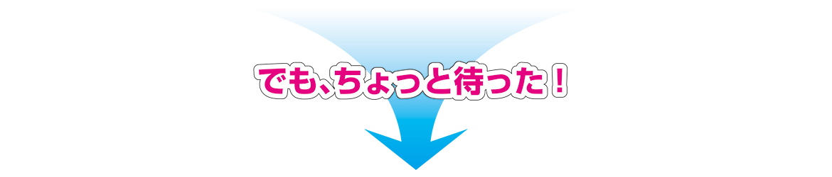 でも、ちょっと待った!